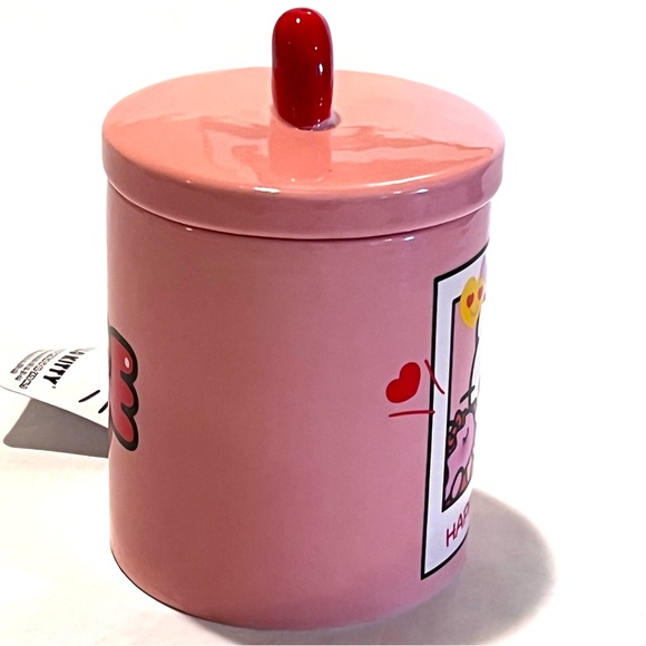 Hello Kitty HAPPY KISS DAY Ceramic Mug with Lid Pink - Picture 4 of 17